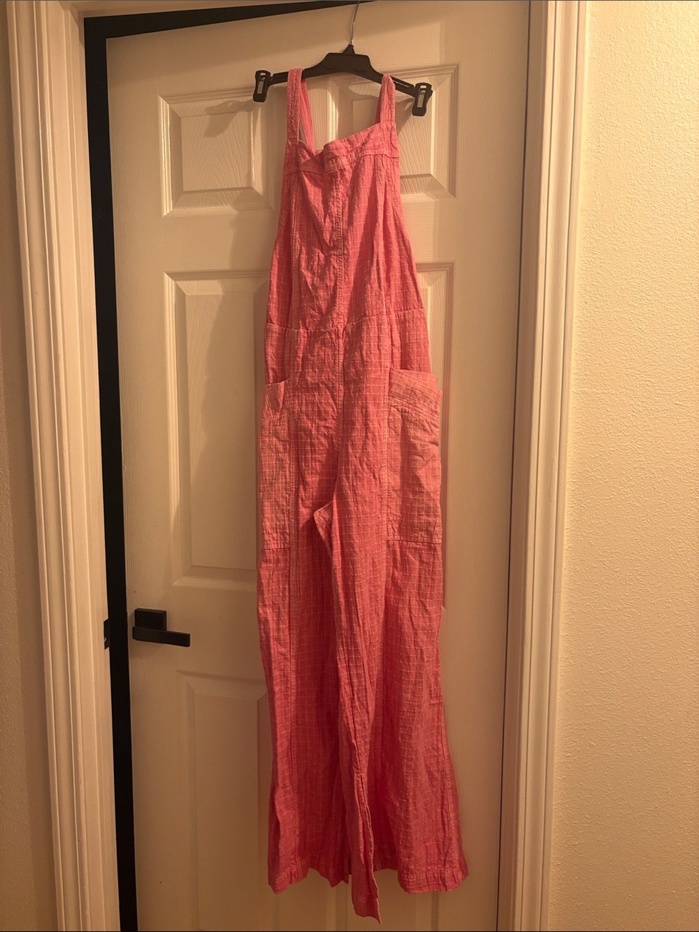 Free People Pink Wide-Leg Linen Jumpsuit